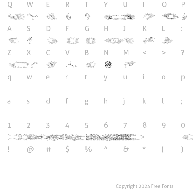 Character Map of AllerleiZierat1 Regular