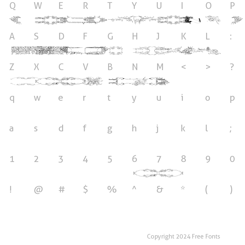 Character Map of AllerleiZierat2 Regular