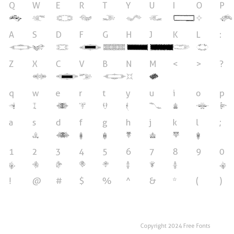 Character Map of AllerleiZierat3 Regular