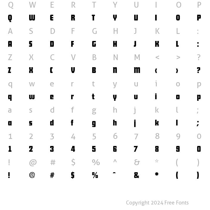 Character Map of AllisonBecker Bold