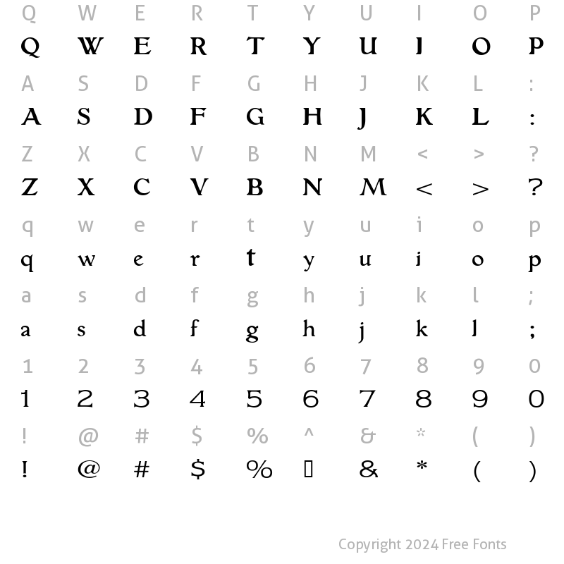 Character Map of AlpenhornSSK Regular