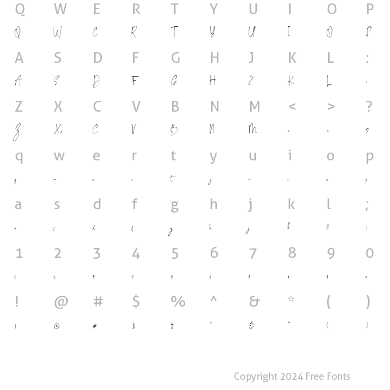 Character Map of Alpha Danthe Regular