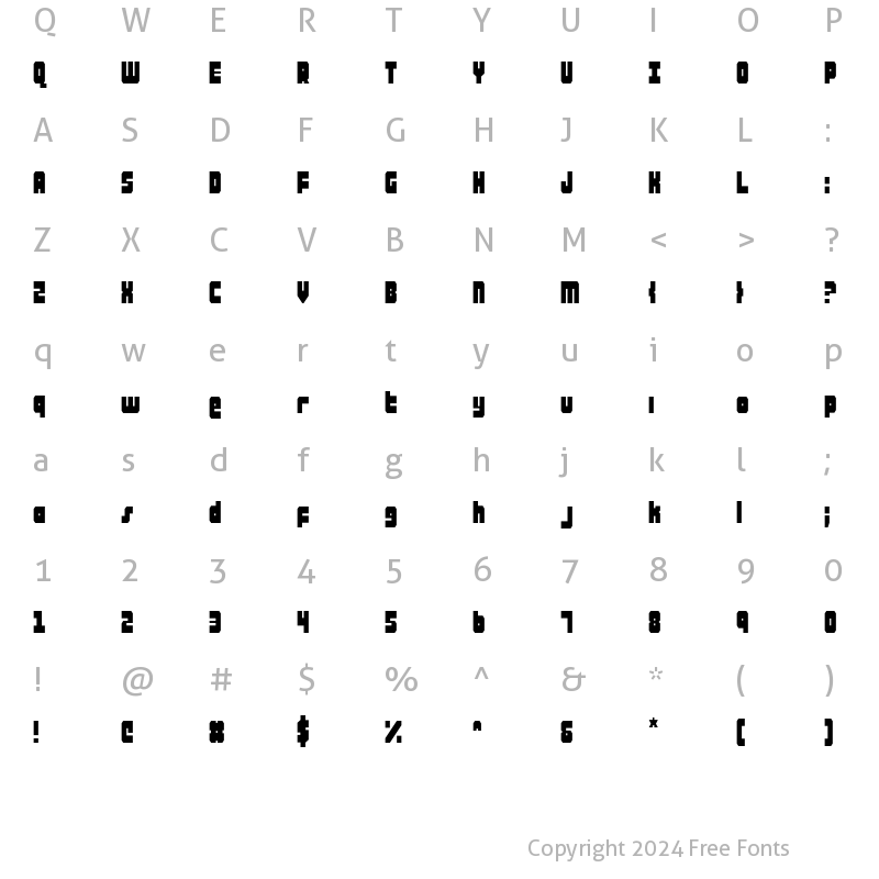 Character Map of Alpha Taurus Condensed Condensed