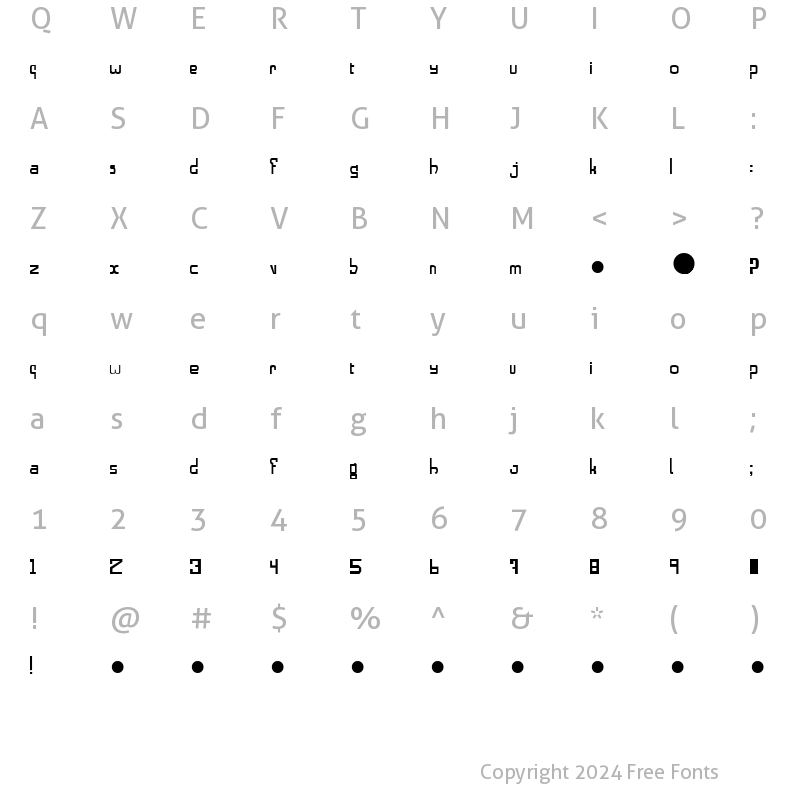 Character Map of Alphabeta Regular