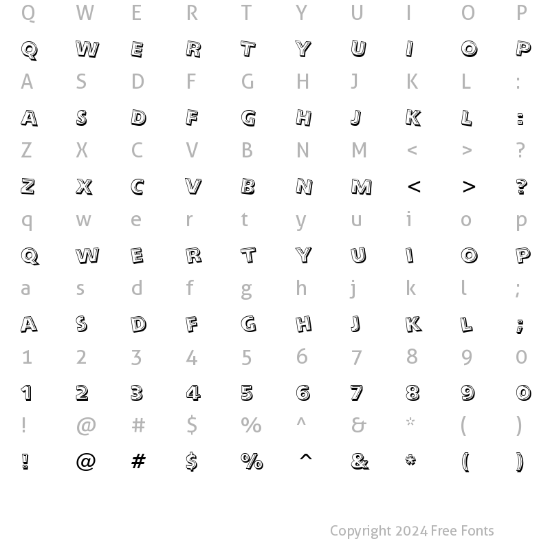 Character Map of AlphabetSoup Tilt BT Tilt