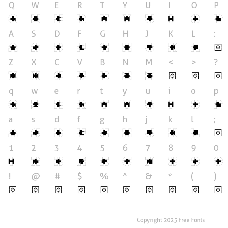 Character Map of AlphaGeometrique Regular