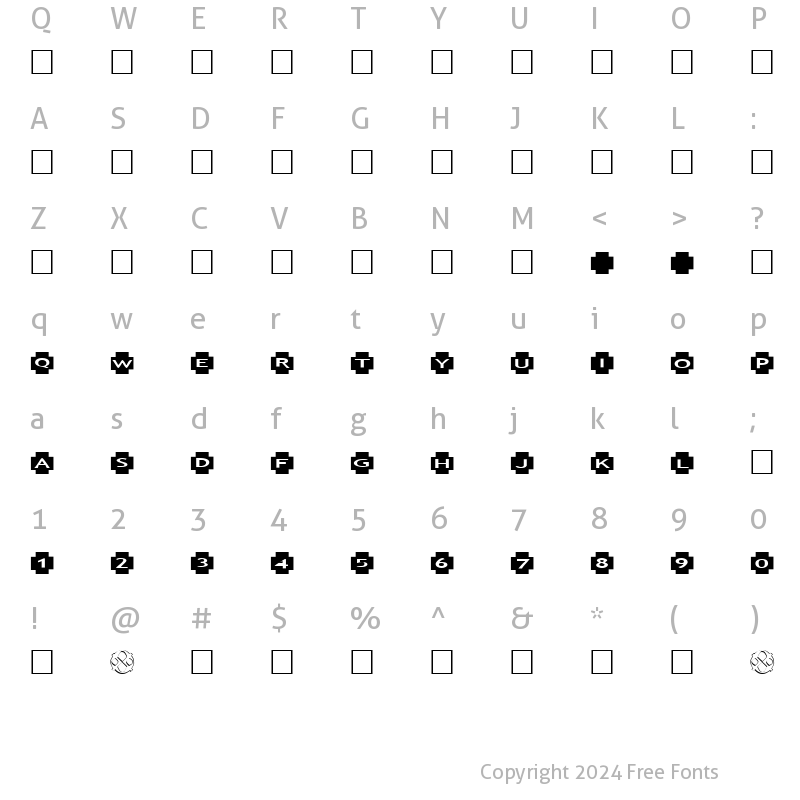 Character Map of AlphaShapes crosses Normal