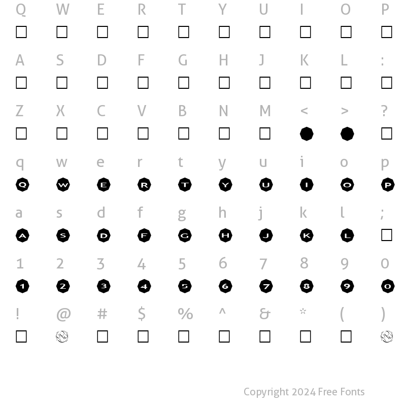 Character Map of AlphaShapes octagons 2 Normal