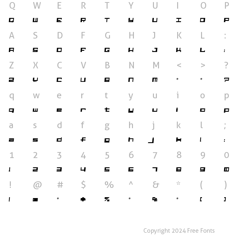 Character Map of Alphastep  i version Regular