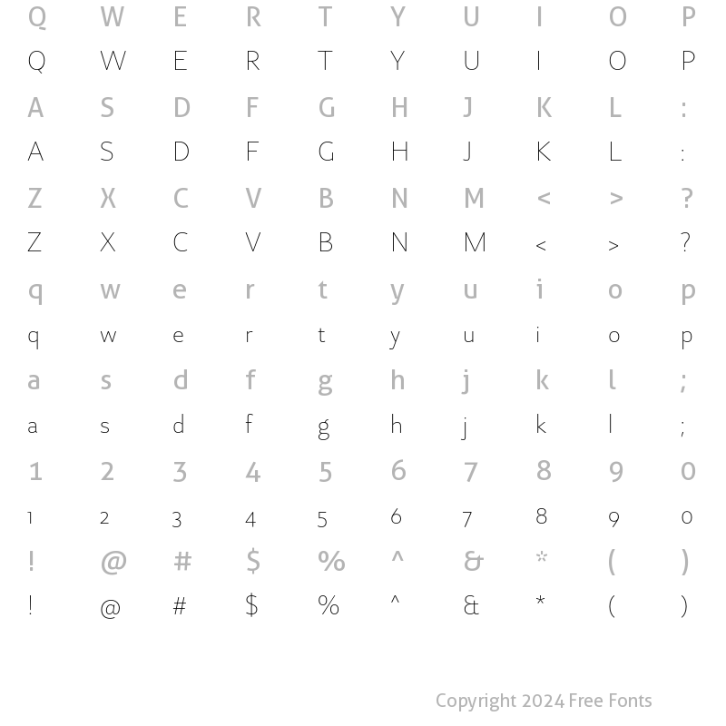 Character Map of Alpinist Thin