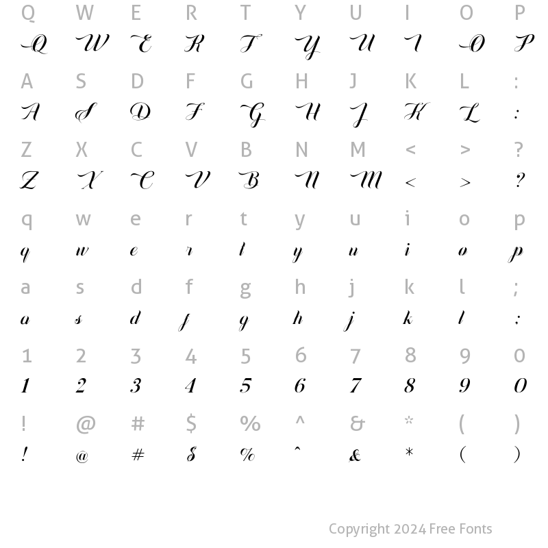 Character Map of Alqaisumah Regular