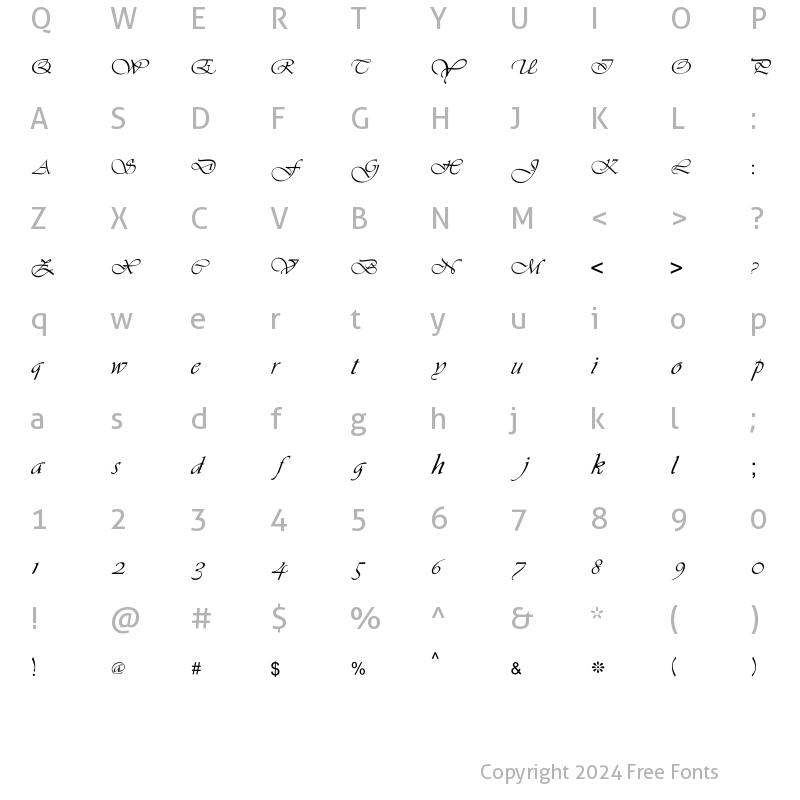 Character Map of AlQalam_Ubaid Regular