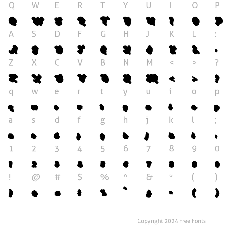 Character Map of Alrighton Extrude Regular