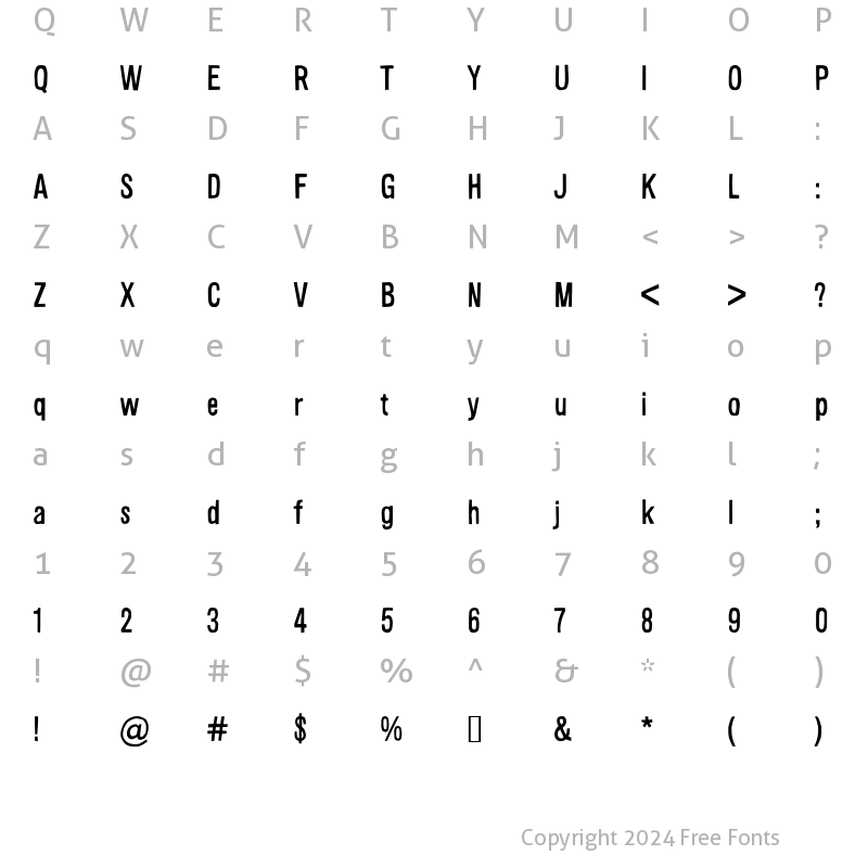 Character Map of Alsina Ultrajada