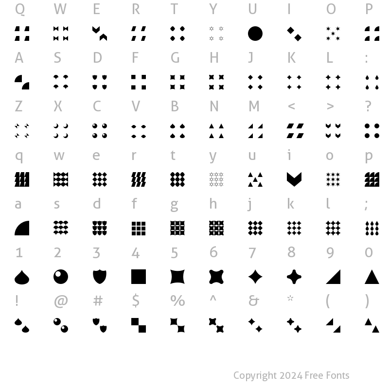 Character Map of Altemus Checks Regular