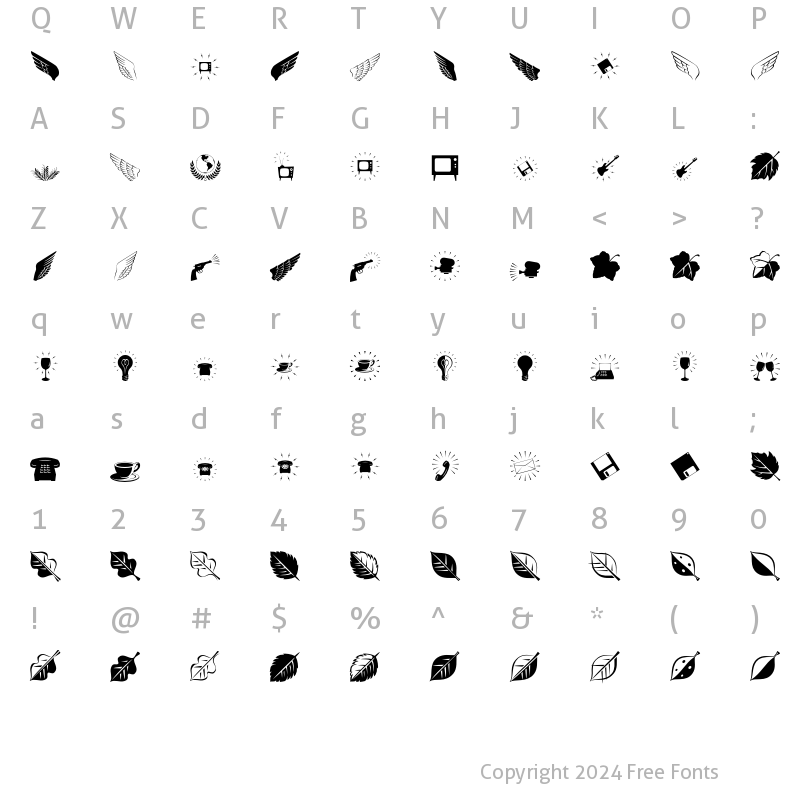 Character Map of Altemus CutsThree Regular