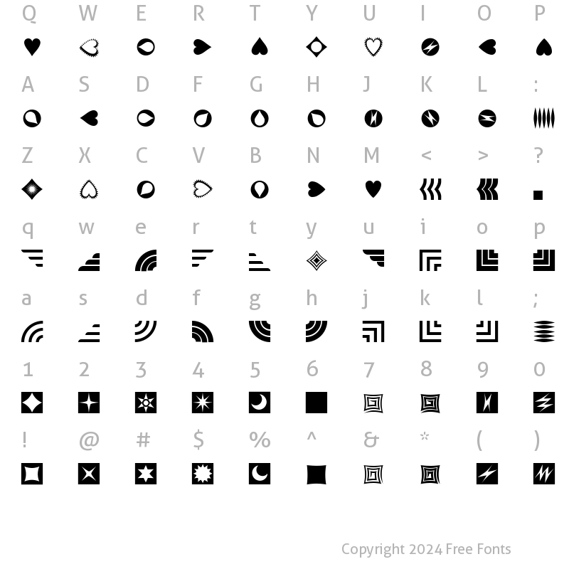 Character Map of Altemus Medium