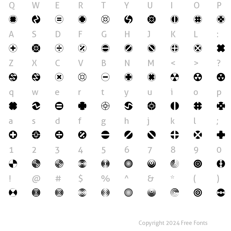 Character Map of Altemus Rounds Regular