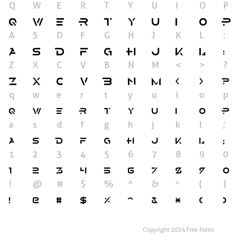 Character Map of Alternity Normal