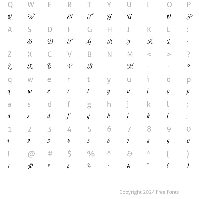 Character Map of AlysBold Regular