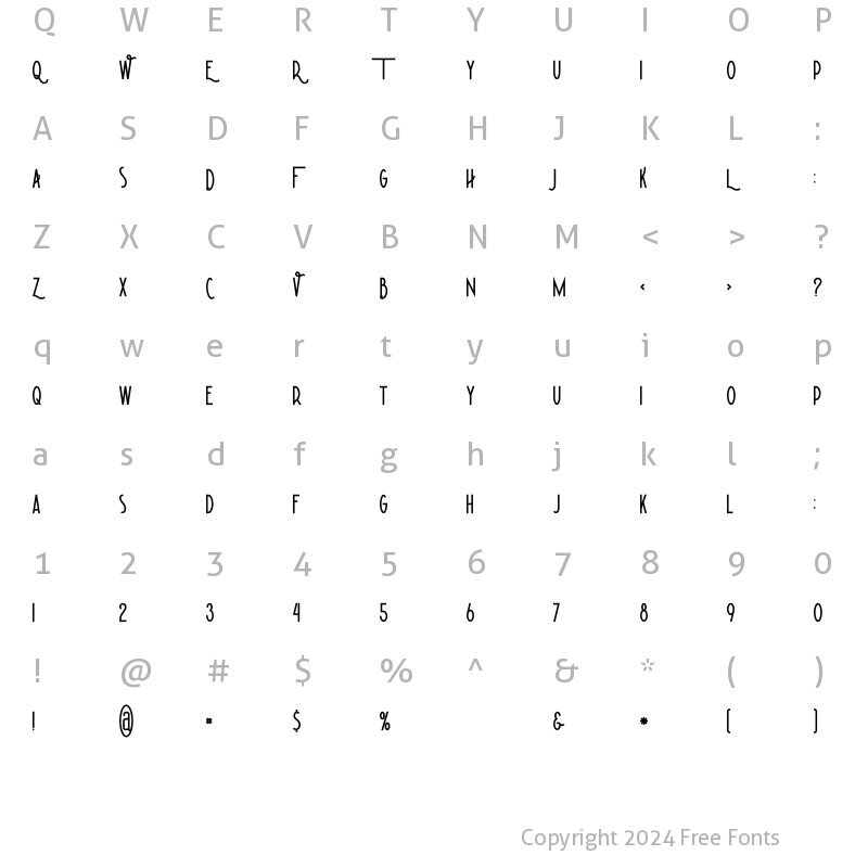 Character Map of Amadeus Bold Bold