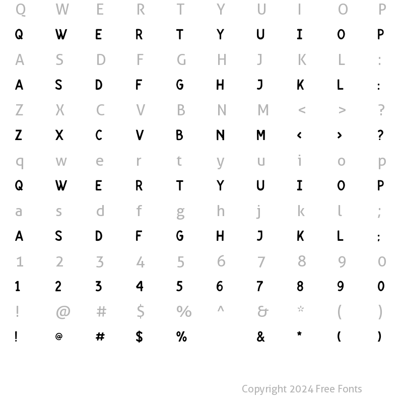 Character Map of Amateur Hunter Regular