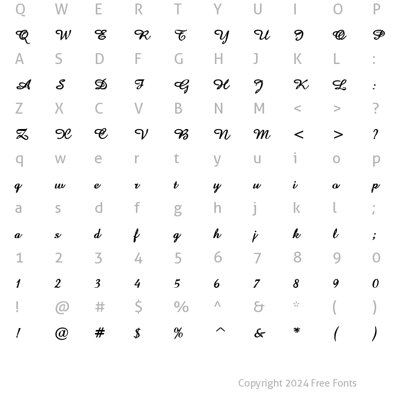 Character Map of Amaze Bold