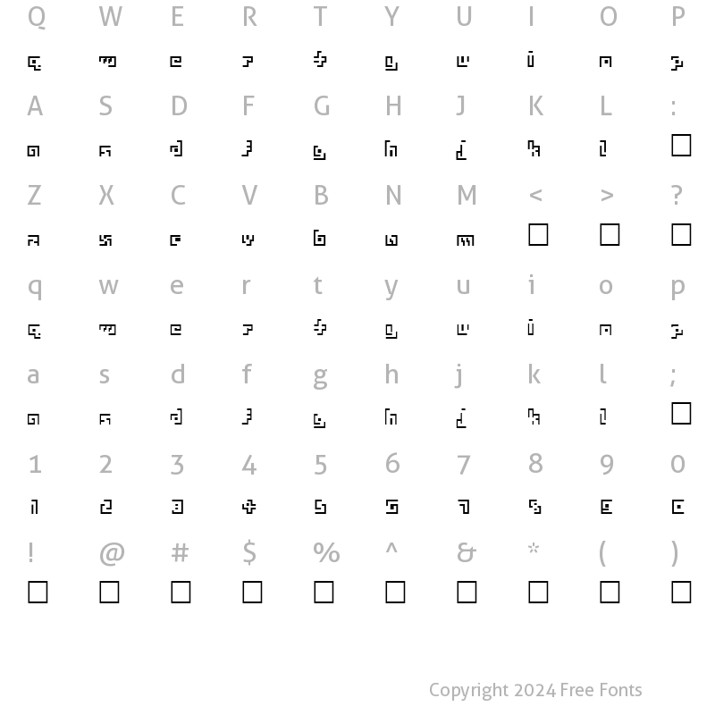 Character Map of AmazeSSK Regular