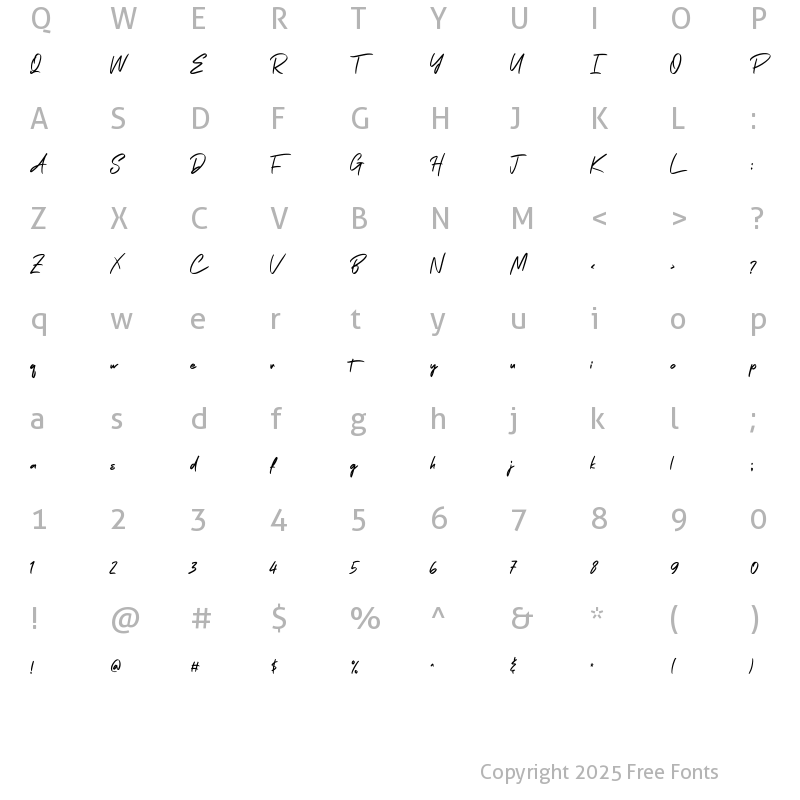 Character Map of Amazing Boombs Regular