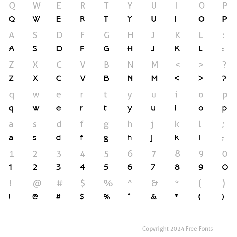 Character Map of Ambassadore Normal