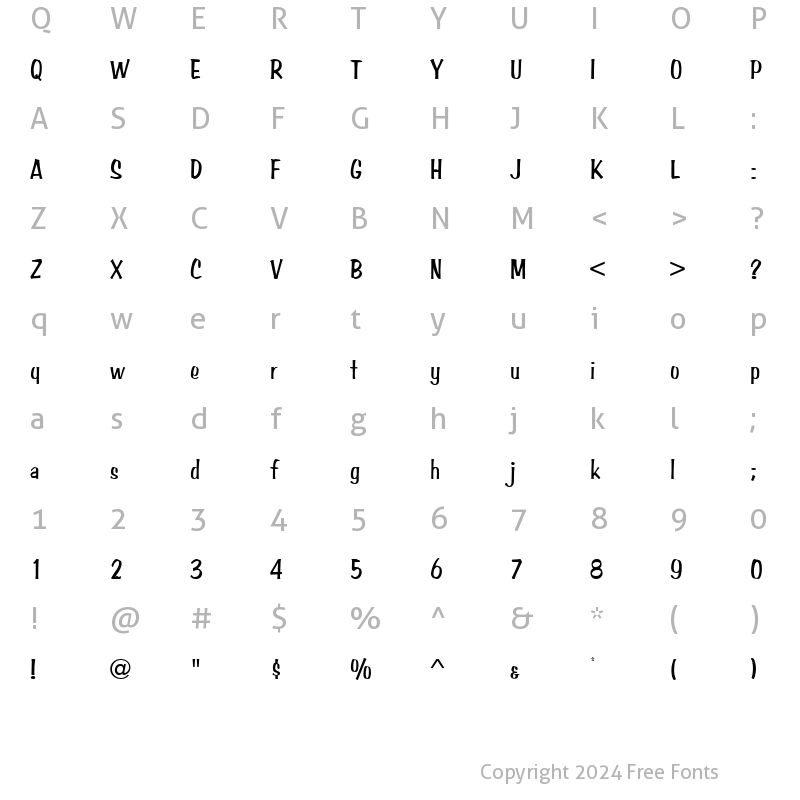 Character Map of AmberURWTNor Regular