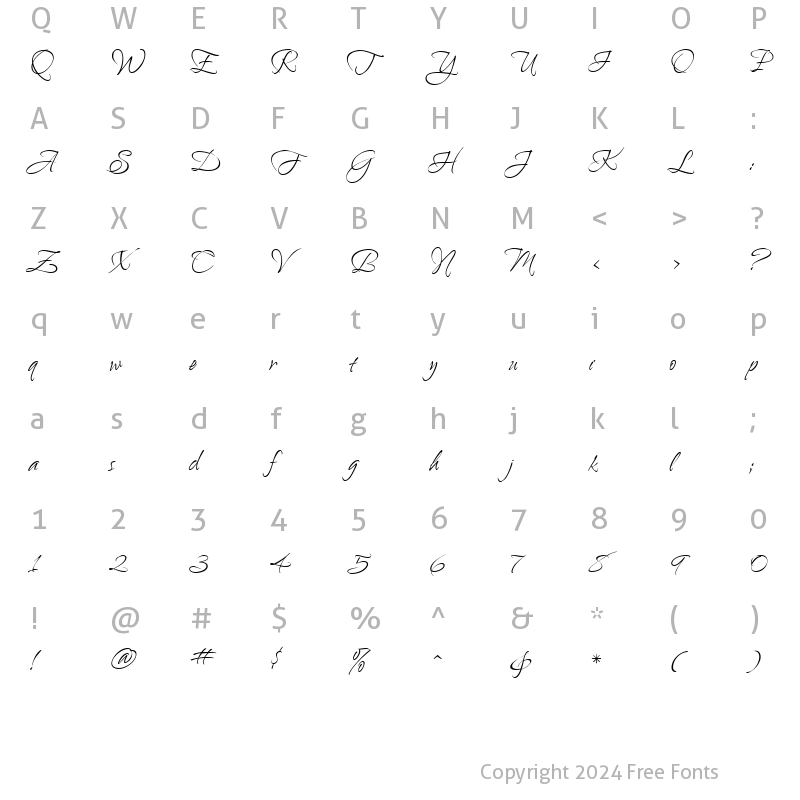 Character Map of Ambiance BT Light