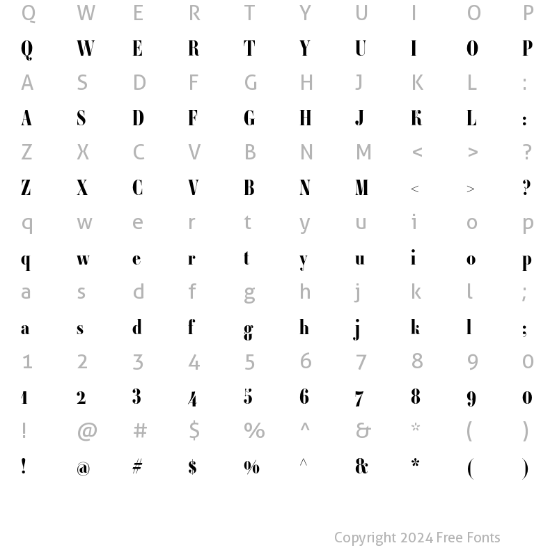 Character Map of Ambroise Firmin Bold