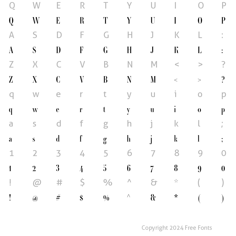 Character Map of Ambroise Firmin Regular