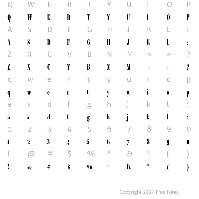 Character Map of Ambroise Francois Black Regular