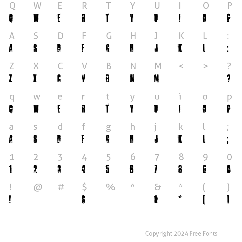 Character Map of ambulance shotgun Regular