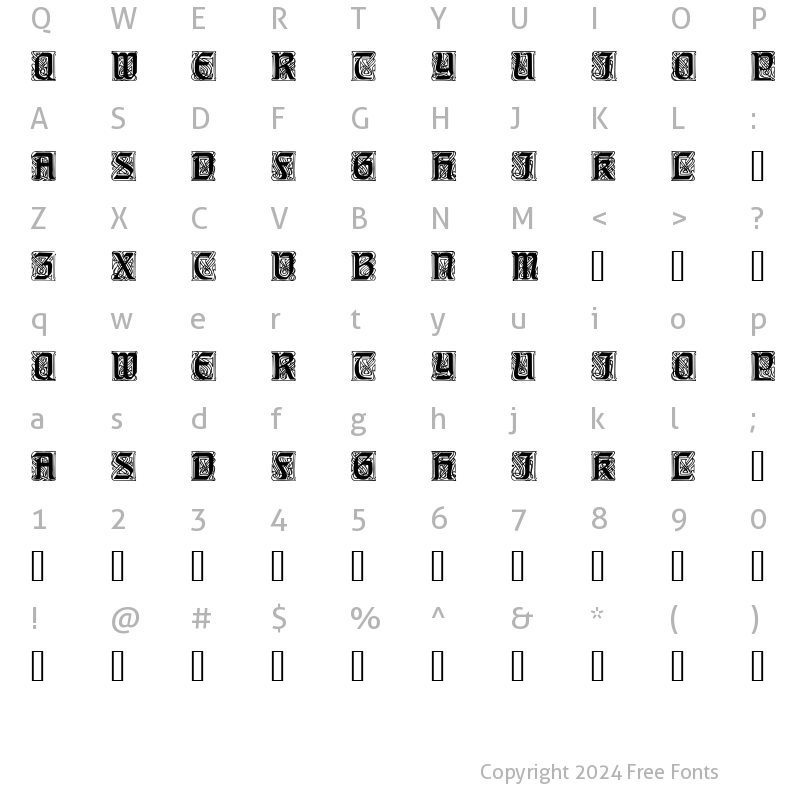 Character Map of AmedicusCapsSSi Regular