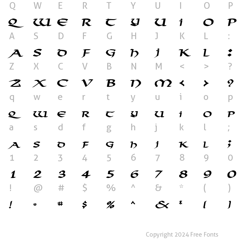 Character Map of AmorosoSCapsSSK Bold