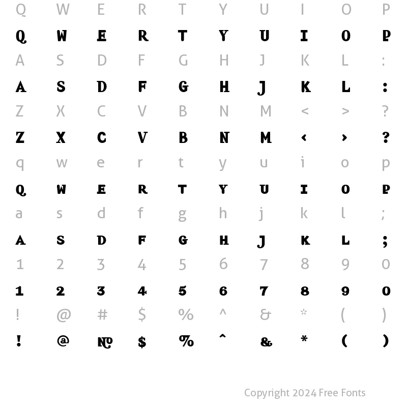 Character Map of Amplifier SmallCaps Bold