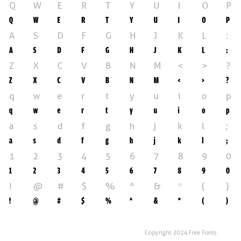 Character Map of AmplitudeComp-Black Regular