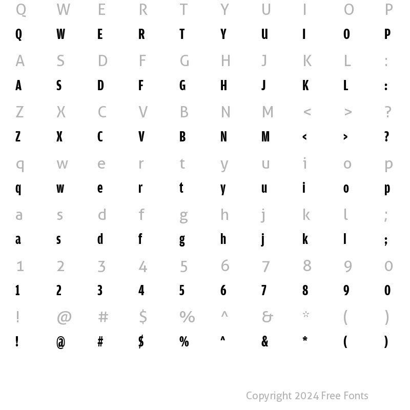 Character Map of AmplitudeComp-Bold Regular