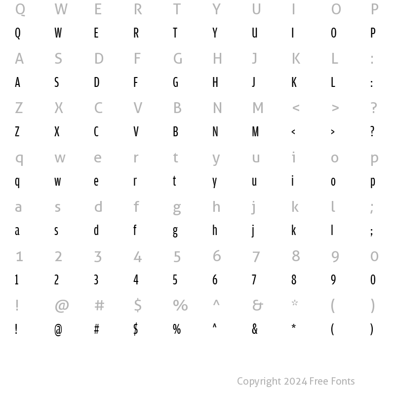 Character Map of AmplitudeComp-Regular Regular