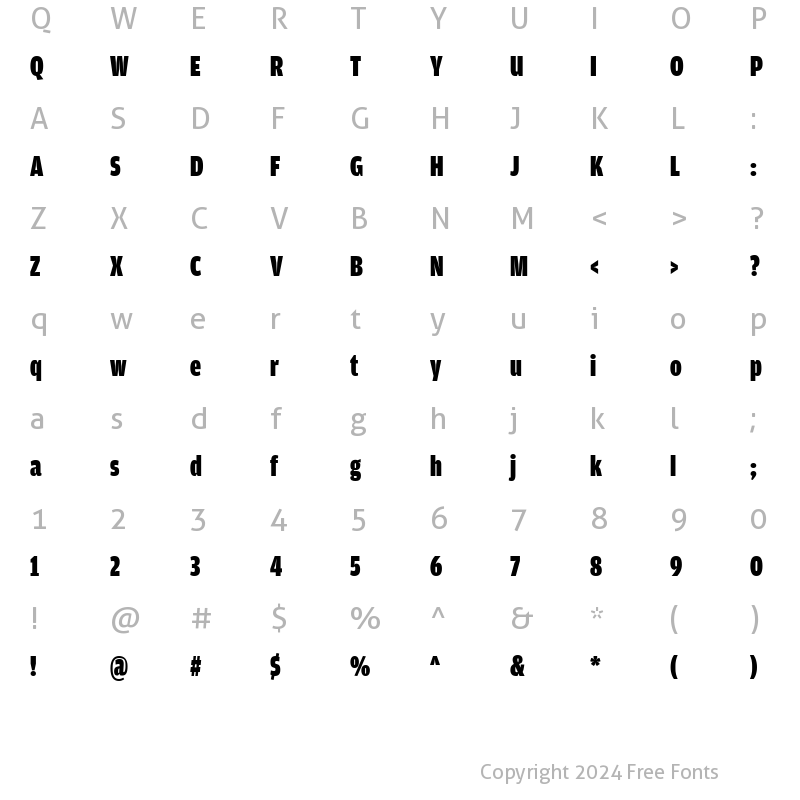 Character Map of AmplitudeComp-Ultra Regular