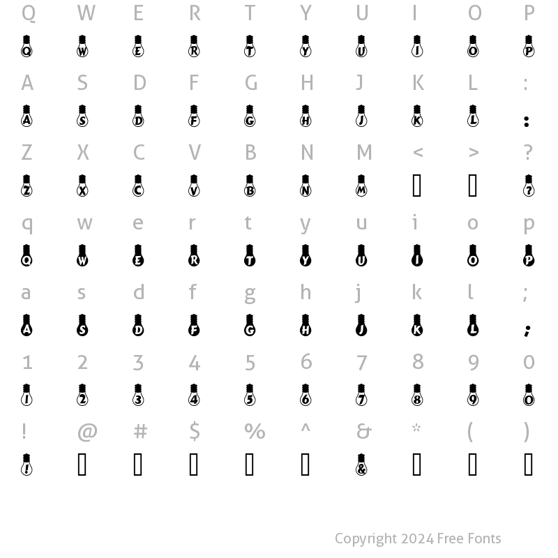 Character Map of Ampoule Heavy