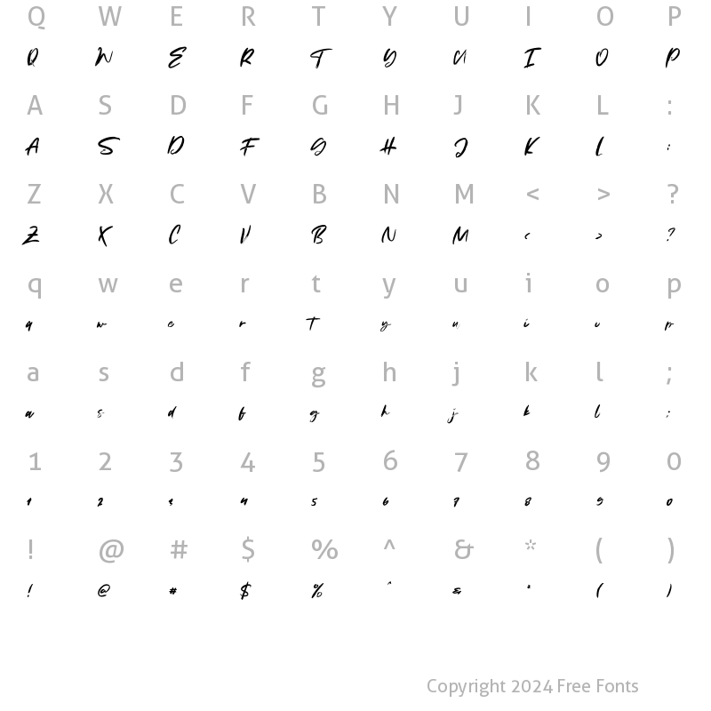 Character Map of AMPVX Vector Regular