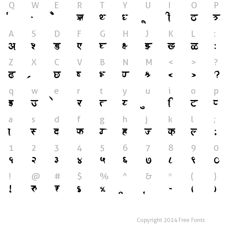 Character Map of AMS Aakul 2 Regular