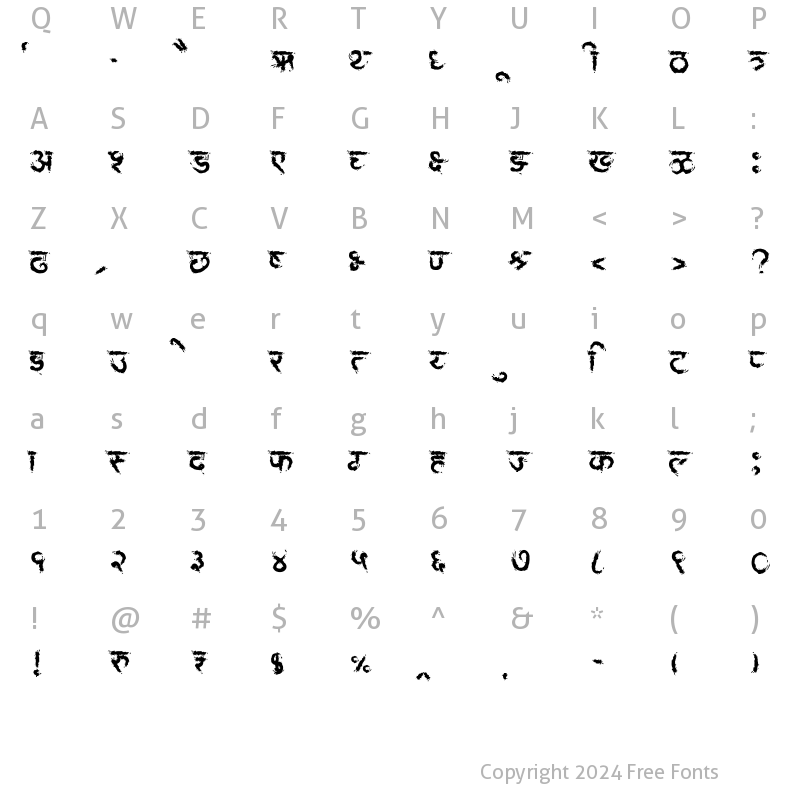 Character Map of AMS Aakul 3 Regular