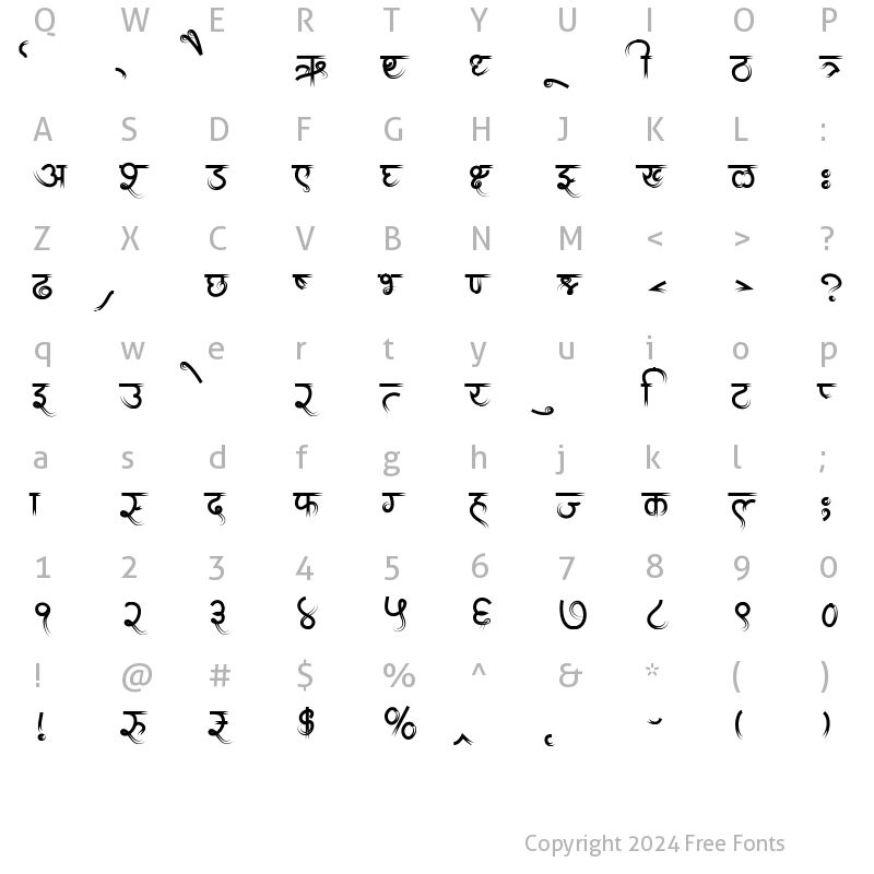 Character Map of AMS Aakul 5 Regular