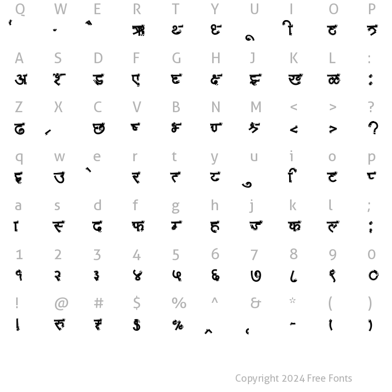 Character Map of AMS Aakul 8 Regular