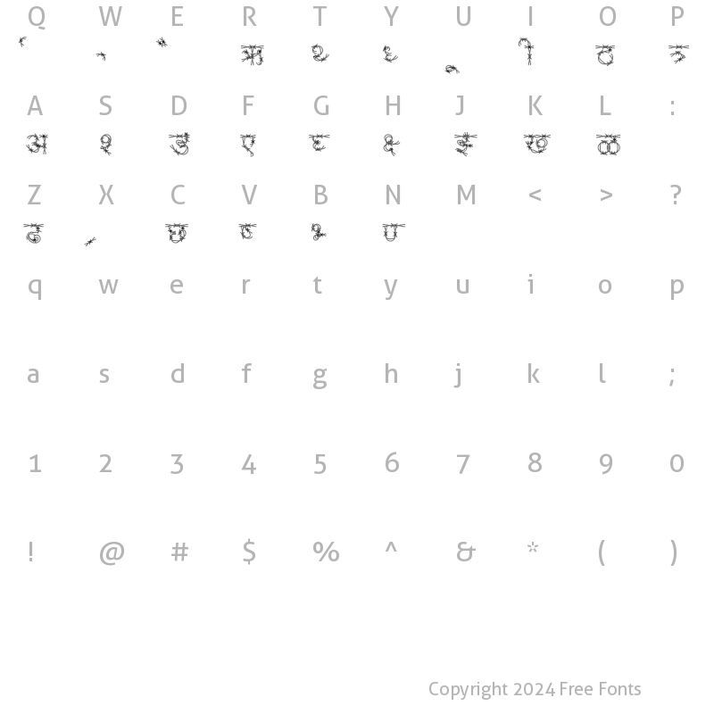 Character Map of AMS SimaRekha Regular